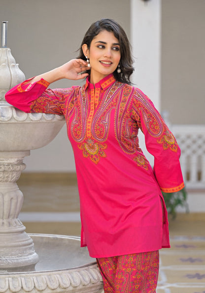 Bhakti Flamingo Cotton Co-ord Set