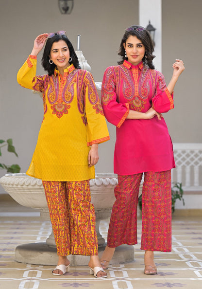 Bhakti Flamingo Cotton Co-ord Set