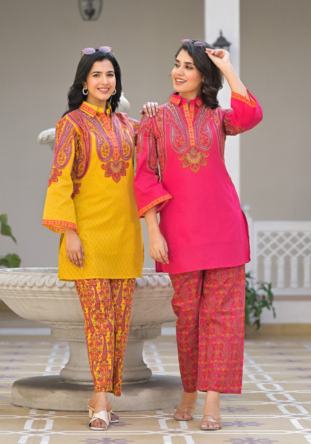 Bhakti Flamingo Cotton Co-ord Set