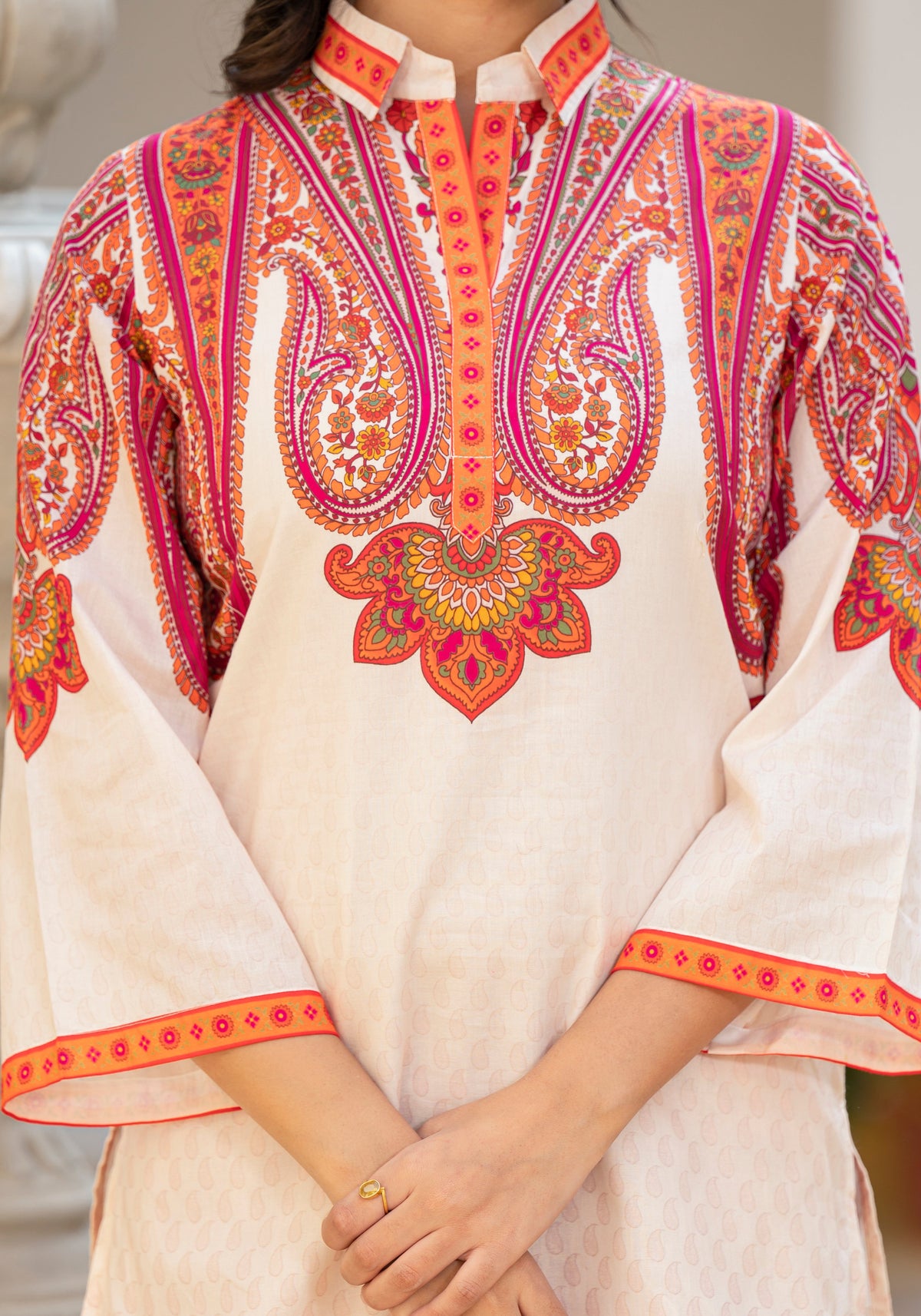 Bhakti Crimson Cotton Co-ord Set