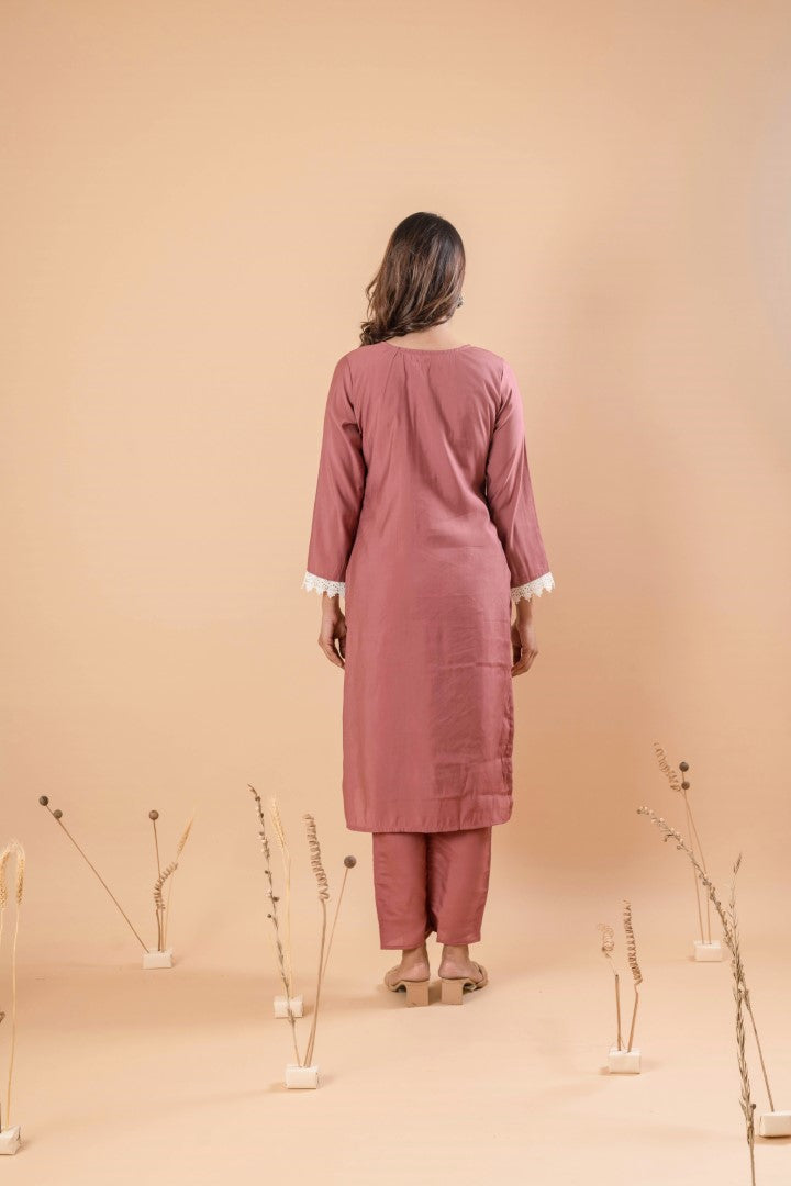 MUDRA RAISIN EMBROIDERY SUIT SET