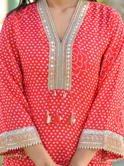 Bali Scarlet Farsi Salwar Suit Set