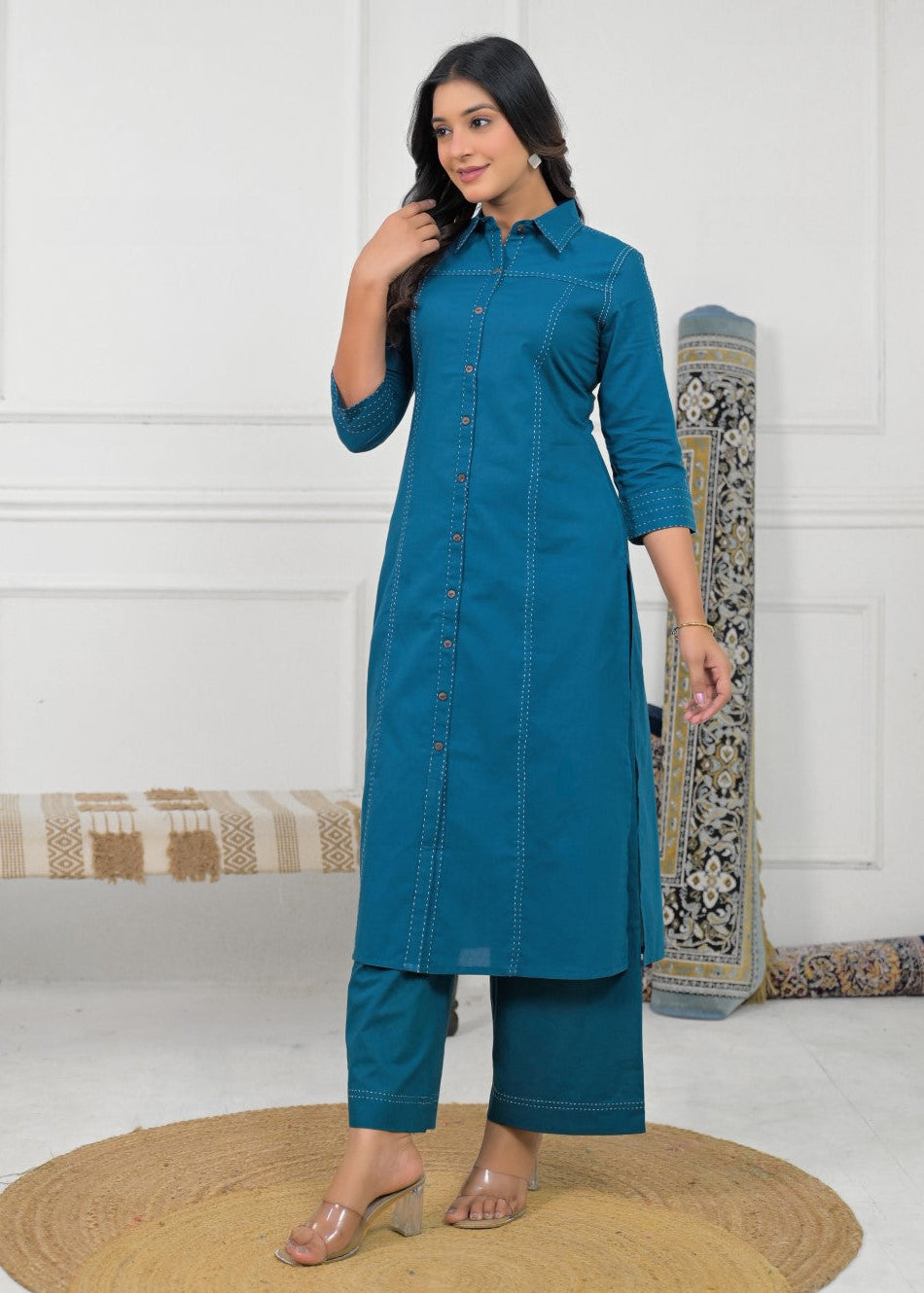 Ridhika Cobalt cotton co-ord set