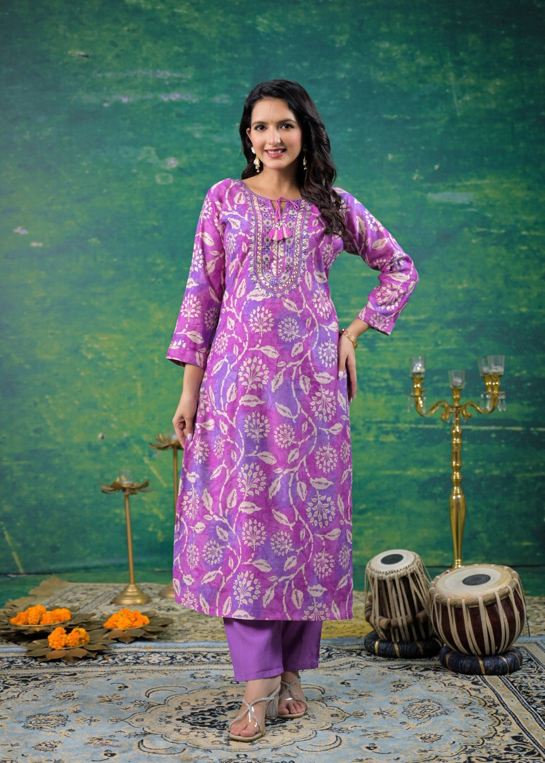 Shanti Imperial Printed Work Suit Set