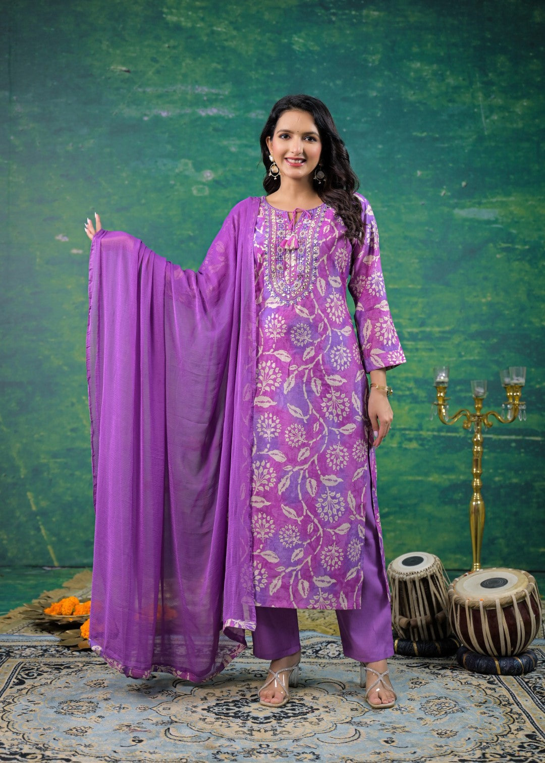 Shanti Imperial Printed Work Suit Set