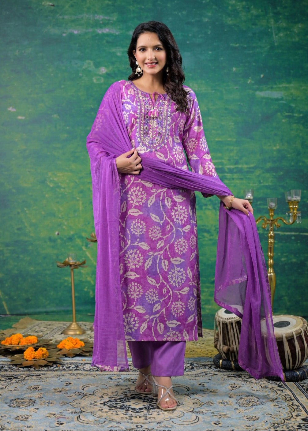 Shanti Imperial Printed Work Suit Set