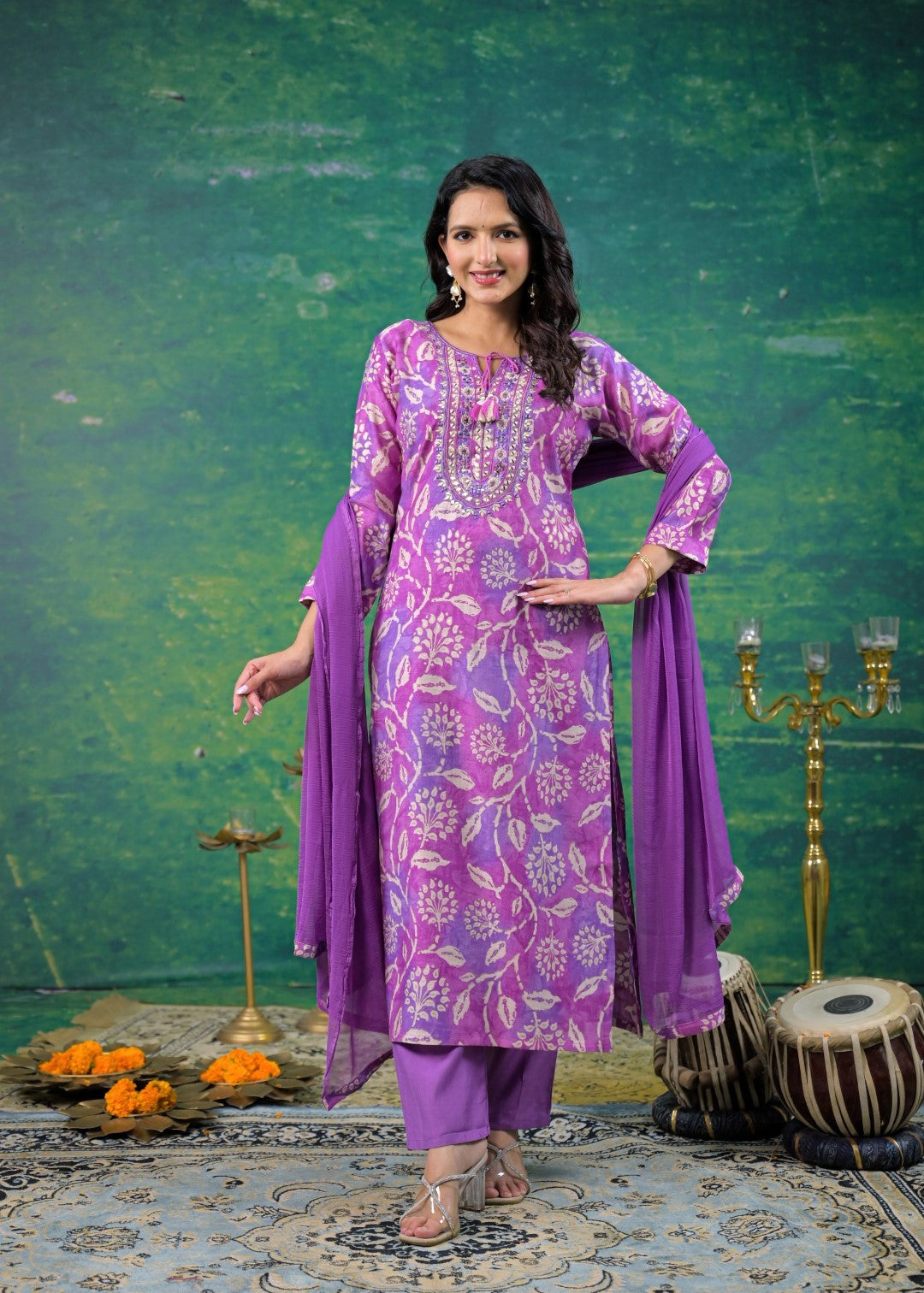 Shanti Imperial Printed Work Suit Set