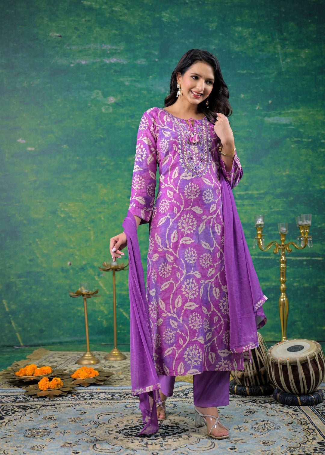 Shanti Imperial Printed Work Suit Set