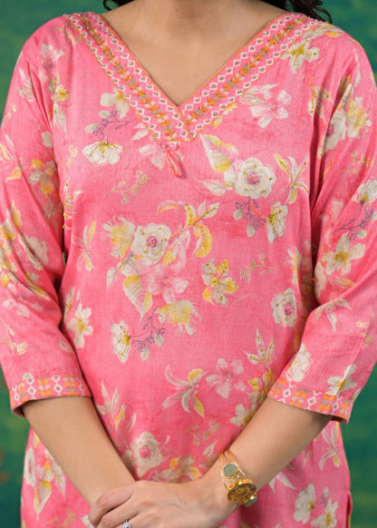 Shanti Floss Printed Work Suit Set
