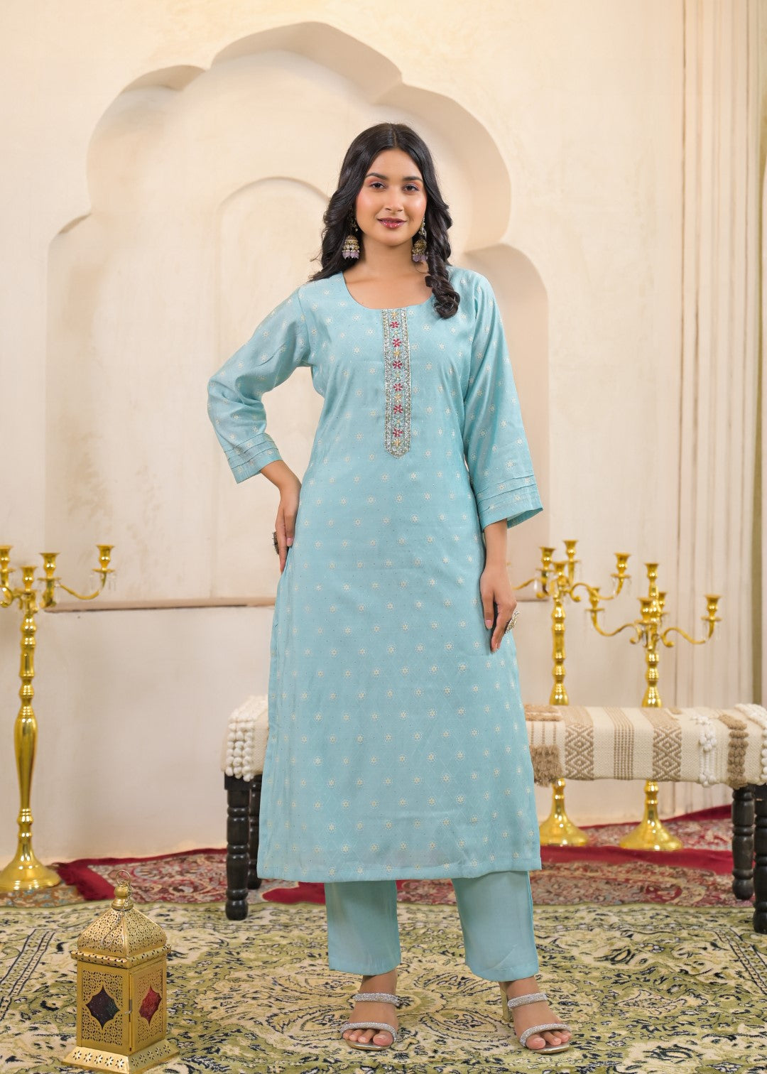 Shanti Tiffany Printed Work Suit Set