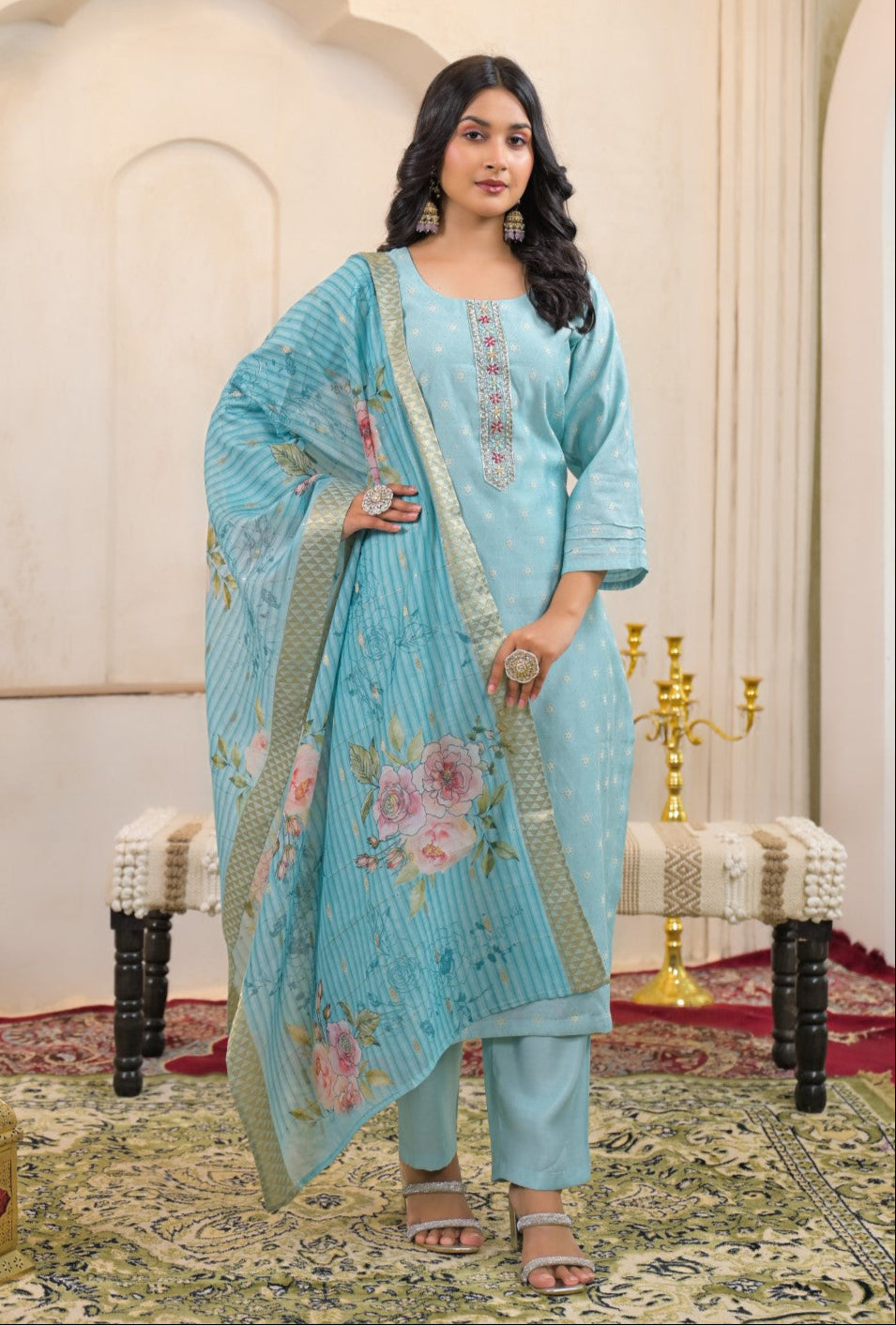 Shanti Tiffany Printed Work Suit Set