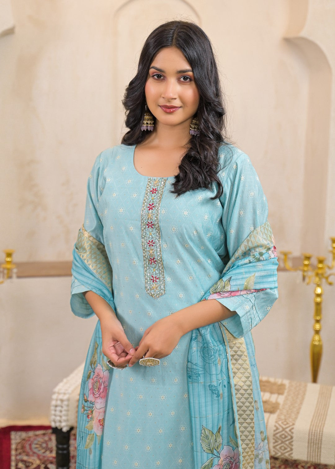 Shanti Tiffany Printed Work Suit Set