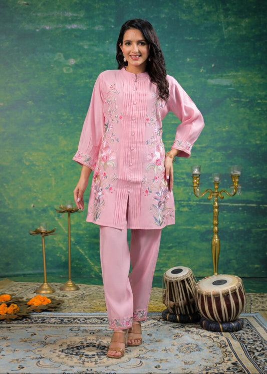 AutumnLane Pankhuri Rose Embroidered Co-ord Set