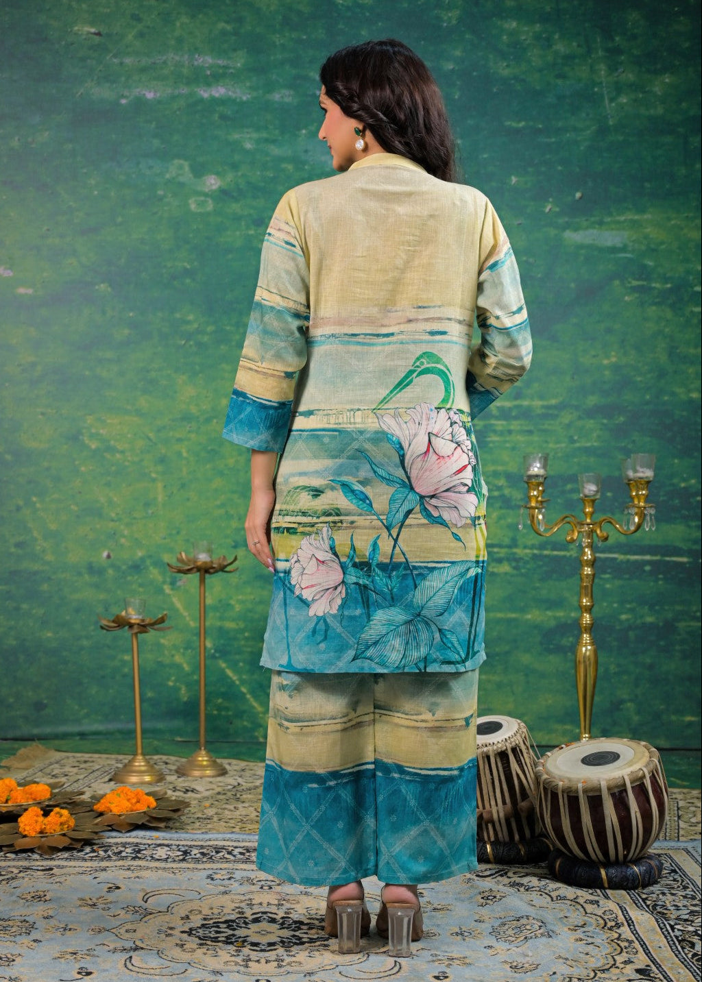 Shanti Lime Printed Co-ord Set