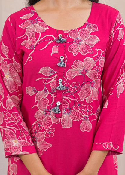 Shanti Tulip Printed Cotton Work Suit Set