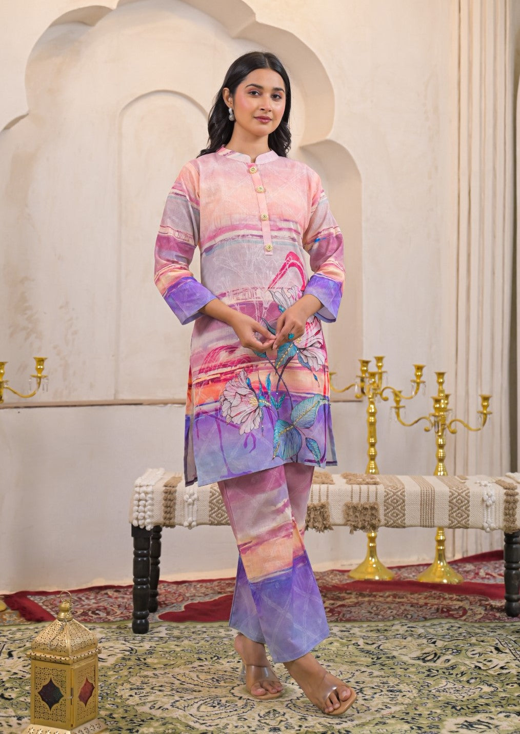 Shanti Softpink Printed cotton Co-ord Set