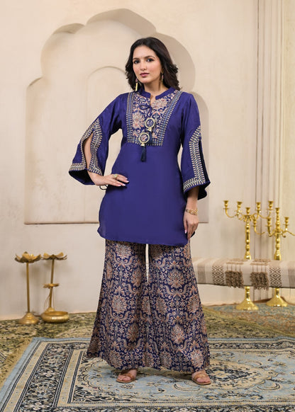 Sera hibis embroidery premium co-ord set