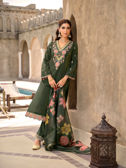Vishesh moss full work suit set
