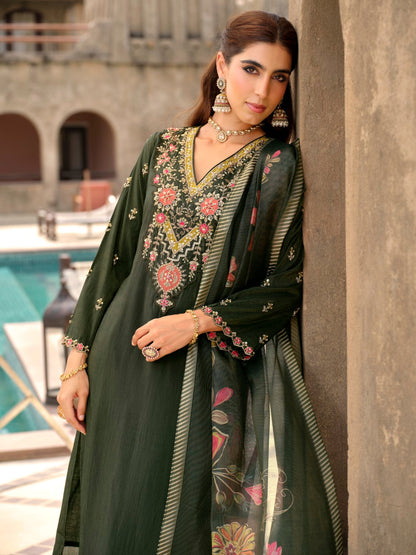 Vishesh moss full work suit set