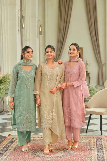 Adab softpink full work suit set