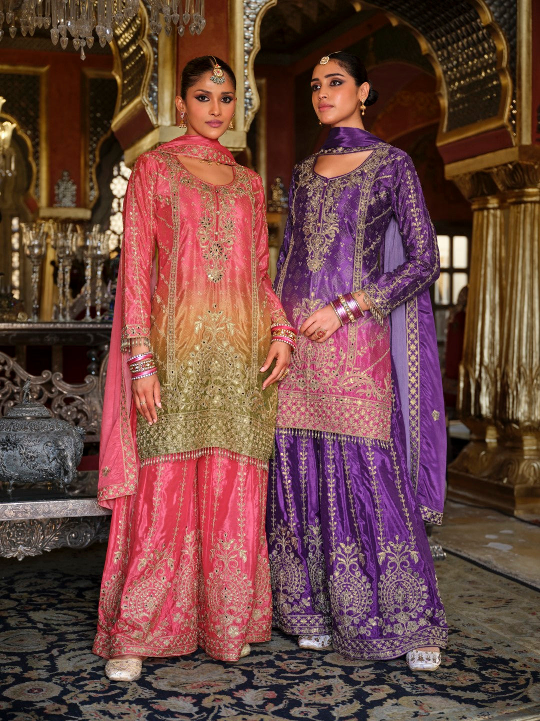 Ragini rose full work suit set
