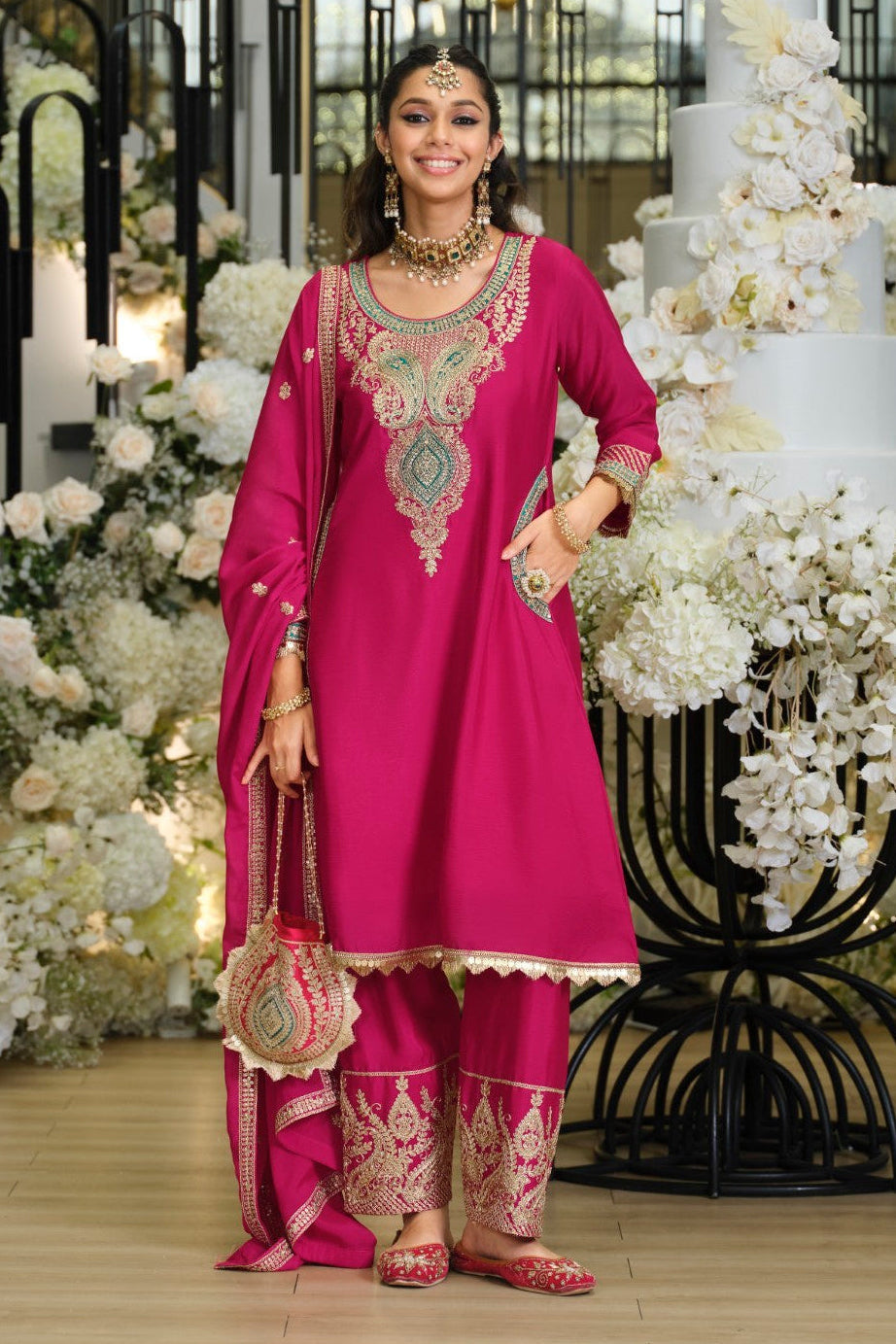 Areesa Rouge Full Work Heavy farshi Suit Set