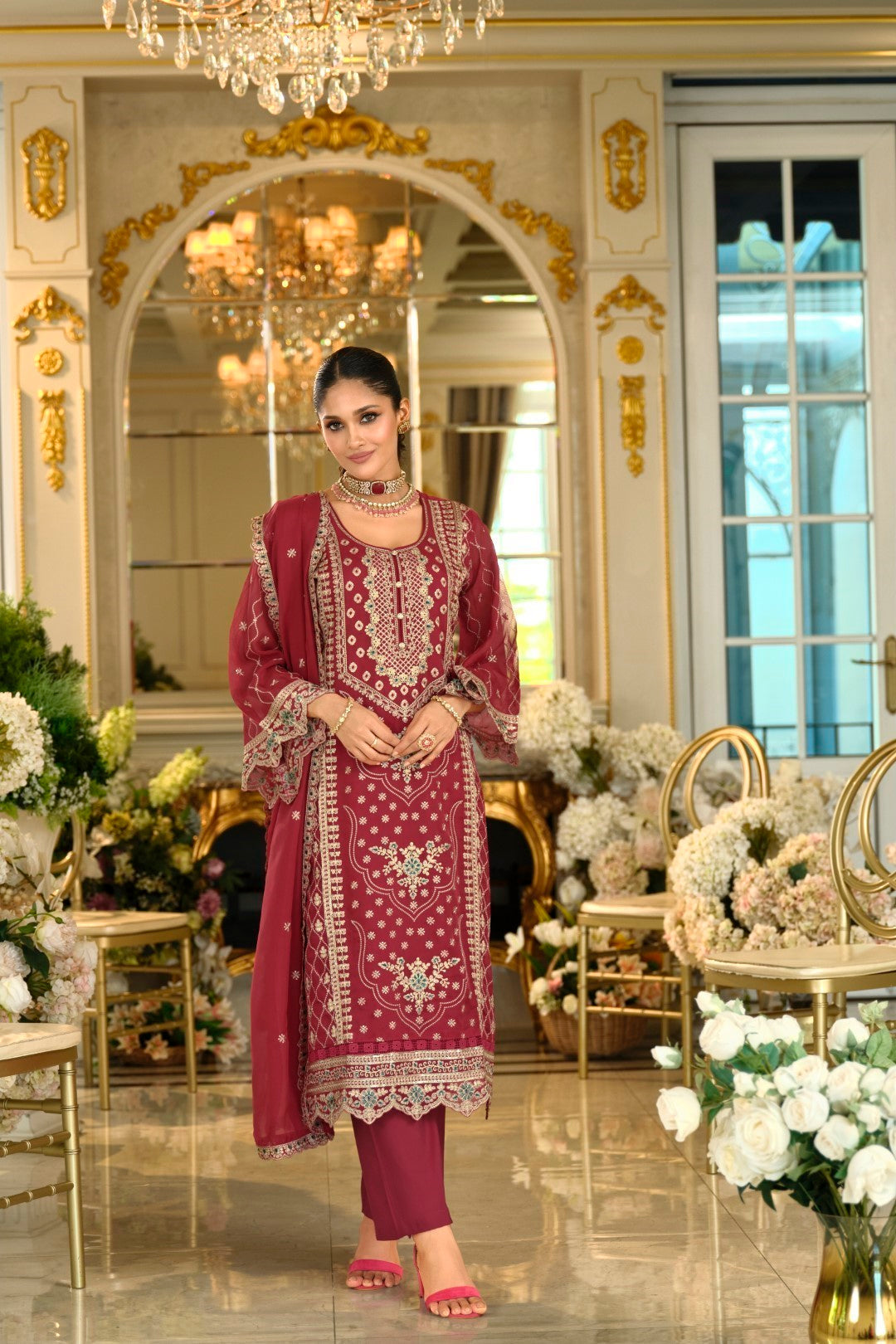 Itrake rose full work suit set