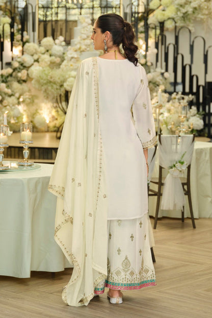 Areesa Daisy Full Work Gharara Suit Set