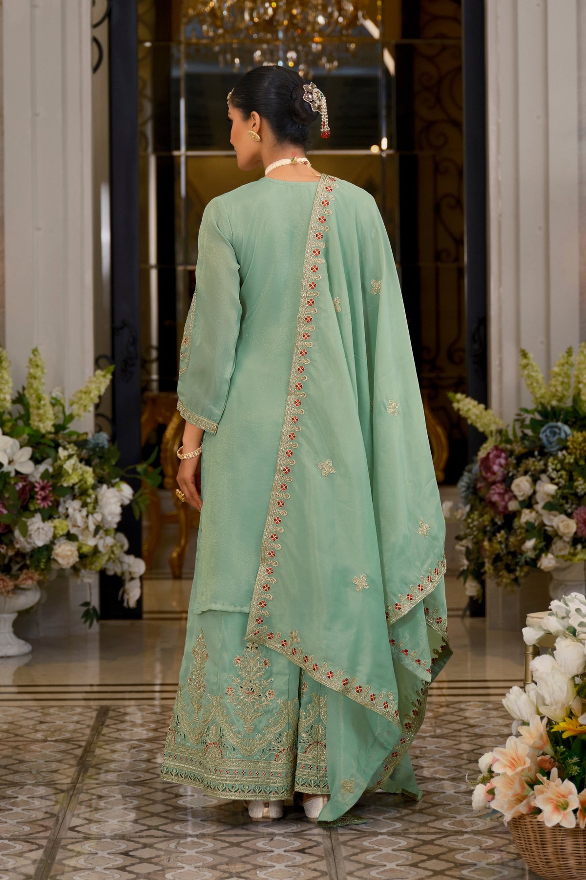 Tansu Fern Full Work Heavy Gharara Set