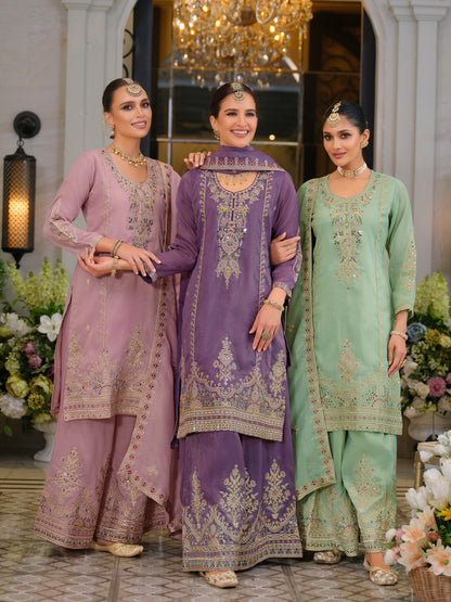 Tansu Fern Full Work Heavy Gharara Set