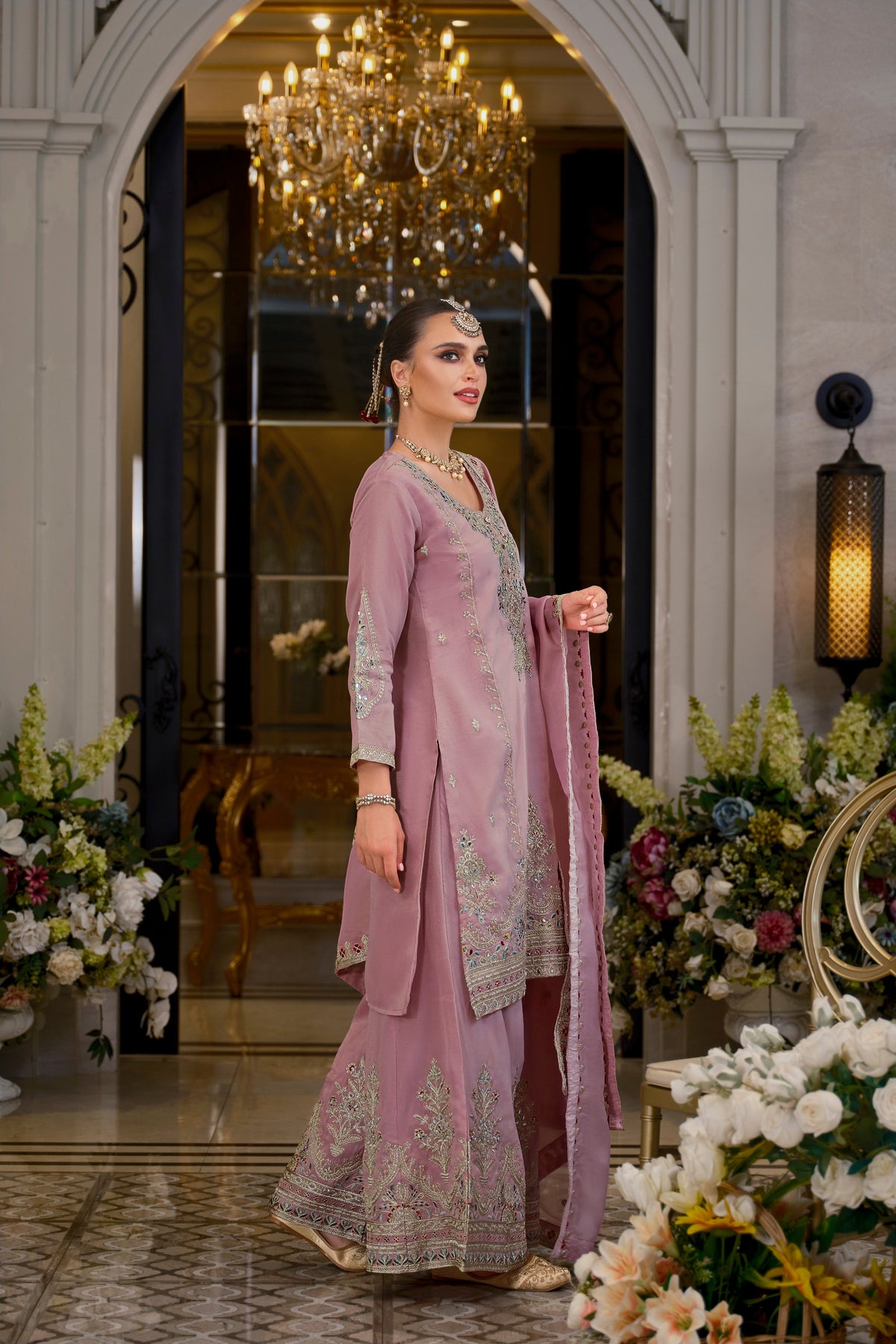 Tansu Rose Full Work Heavy Gharara Set