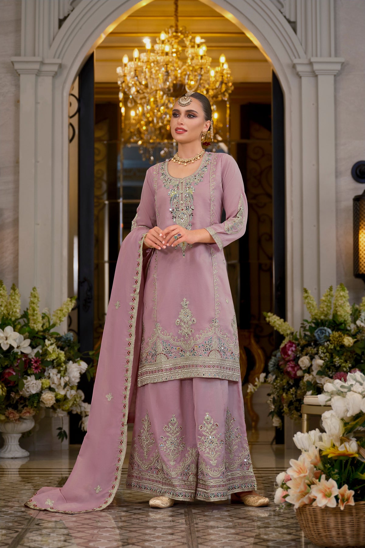 Tansu Rose Full Work Heavy Gharara Set