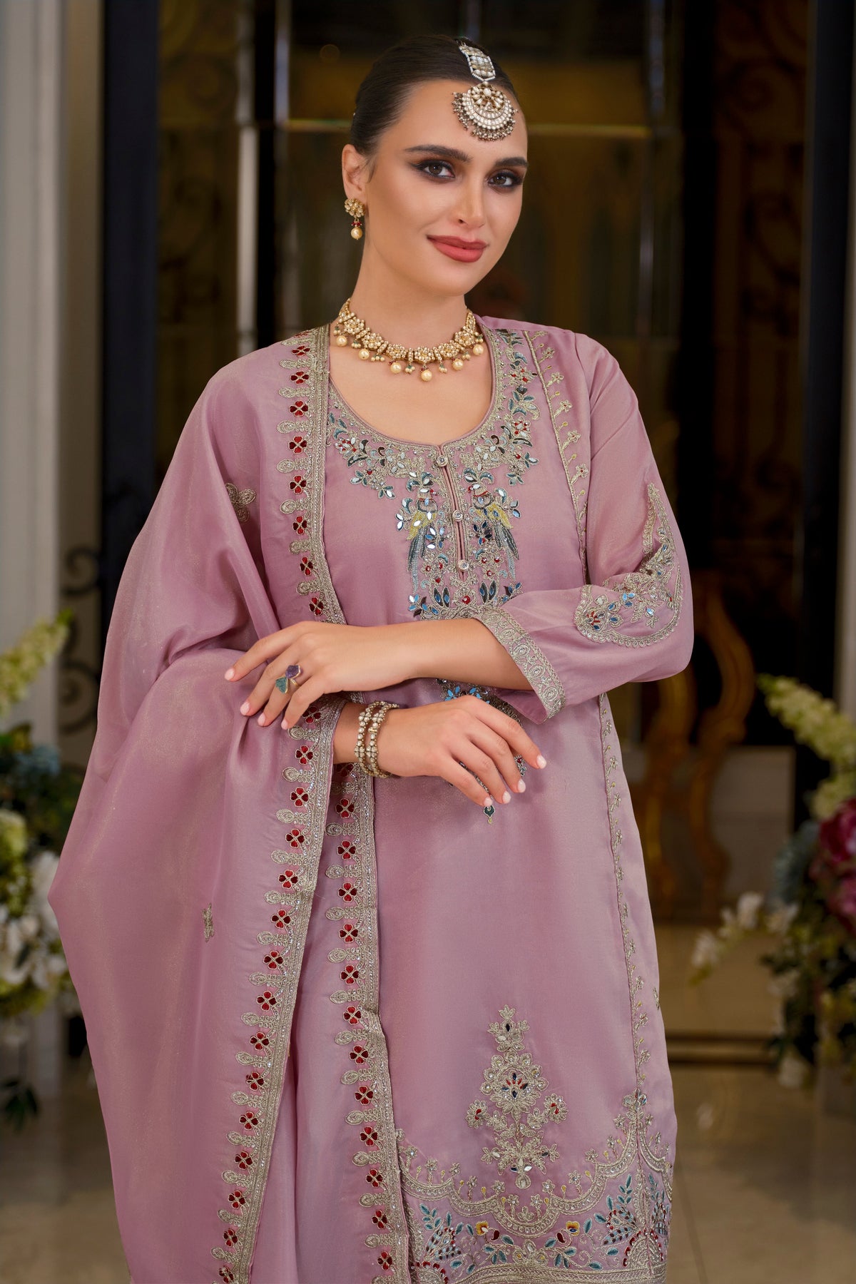 Tansu Rose Full Work Heavy Gharara Set