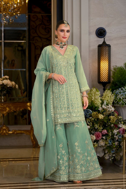 Somwar sage full work gharara set