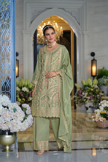 Farz Pista Full Work Heavy Suit Set