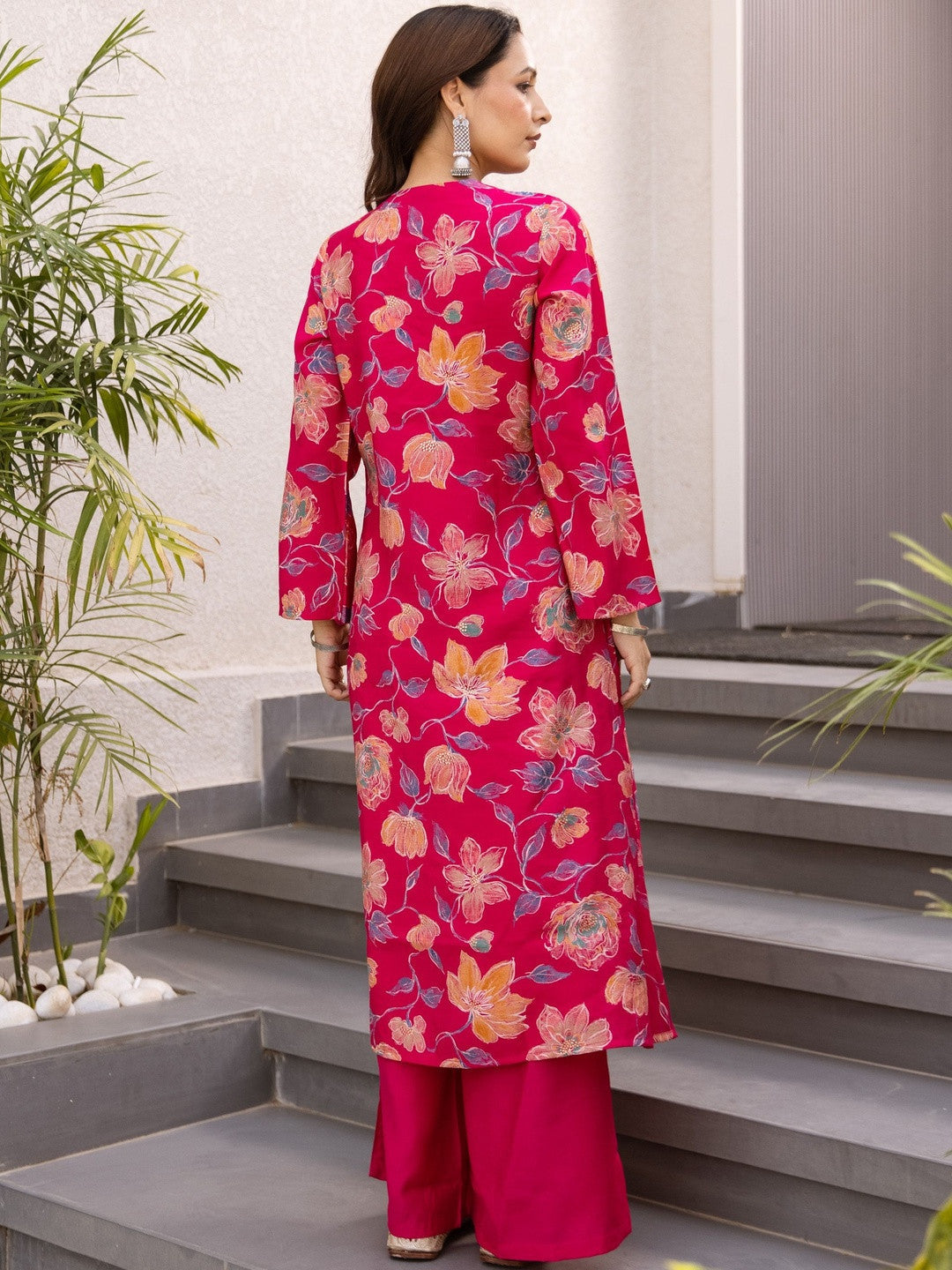Women Floral Printed Regular Kurta with Palazzos