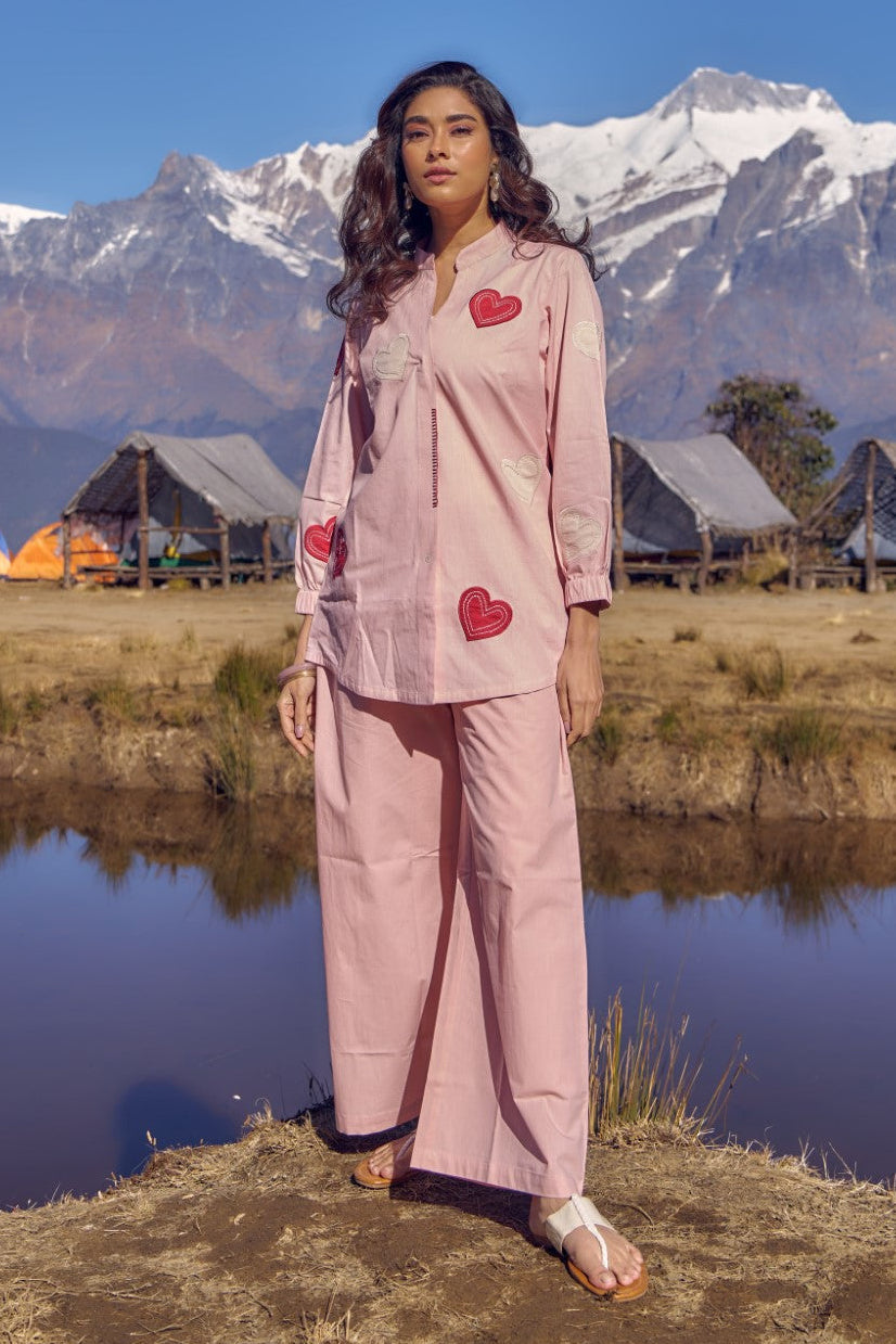 Wespret Softpink applique cotton co-ord set