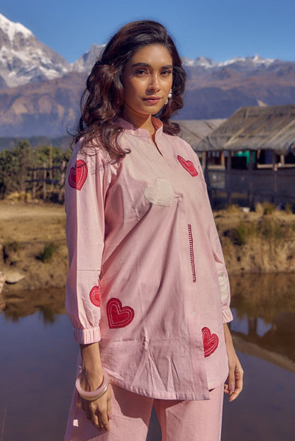 Wespret Softpink applique cotton co-ord set