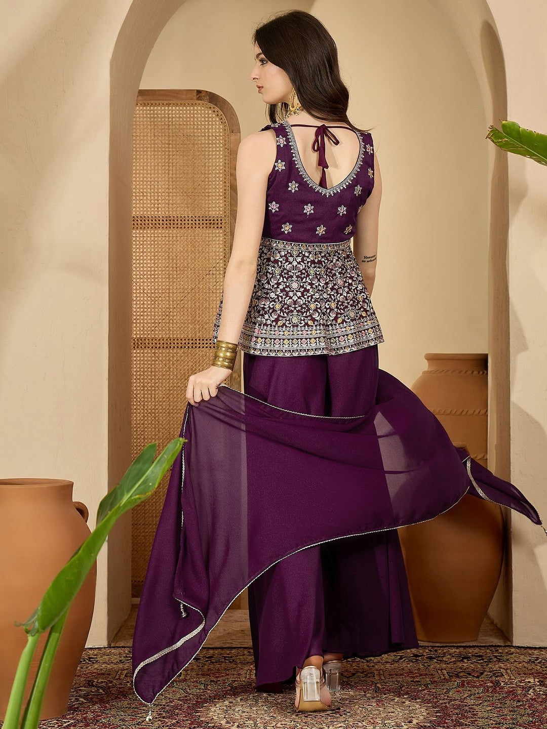 Women Purple Kurta Sets