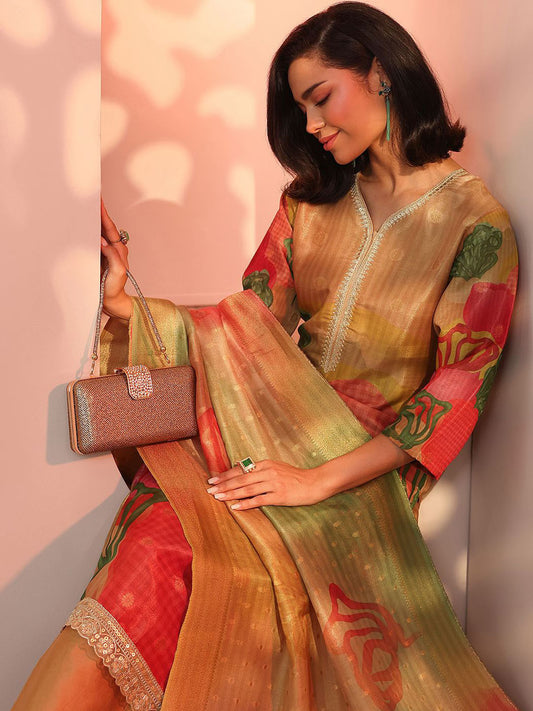Women Ethnic Motifs Printed Kurta with Trousers & Dupatta