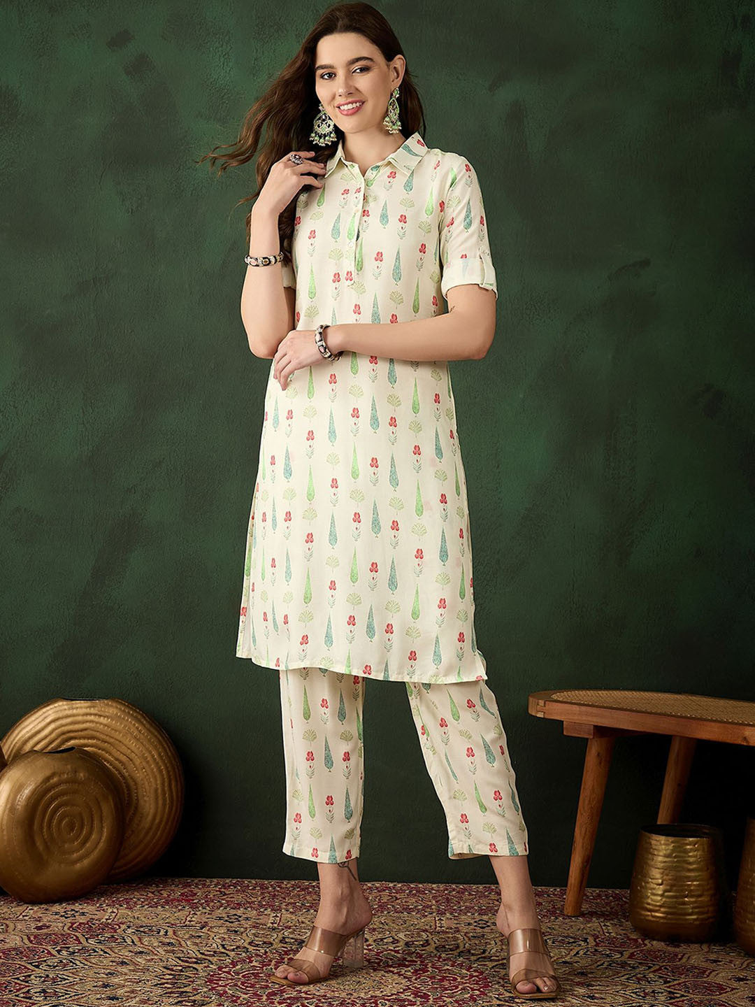 Printed Kurta With Trousers