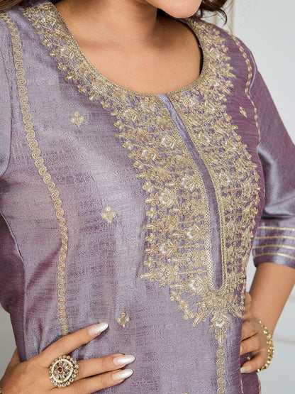 Dhiyona PD Women Women Ethnic Motifs Embroidered Kurta & Sharara With Dupatta