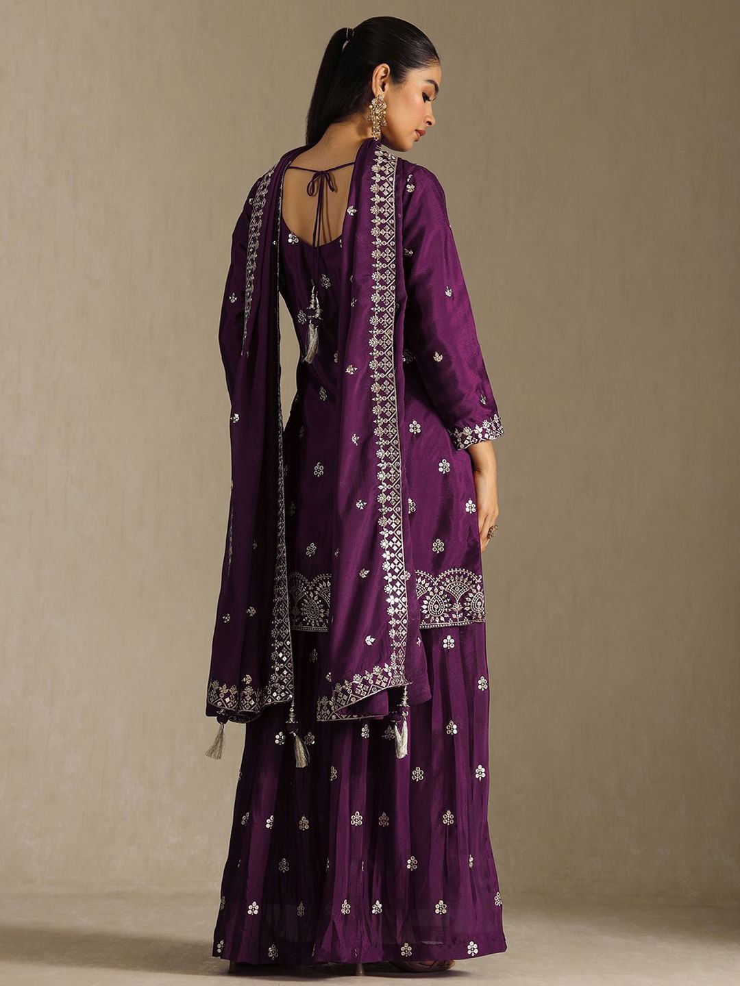 Dhiyona SO Women's Women Embroidered Regular Kurta with Palazzos & Dupatta