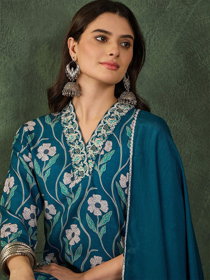 Dhiyona KL Women Printed Straight Kurta Set