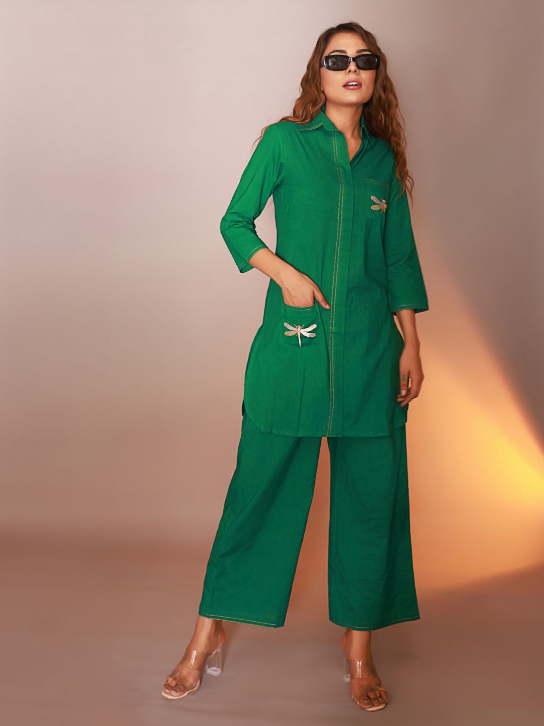 Jayti Fern Butterfly Cotton Co-ord Set