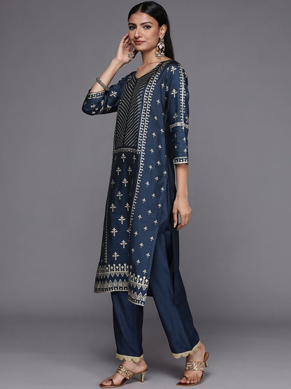 Women Ethnic Motifs Printed Regular Kurta with Trousers & With Dupatta