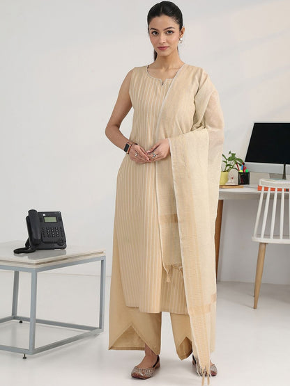 Women Regular Kurta with Palazzos & With Dupatta