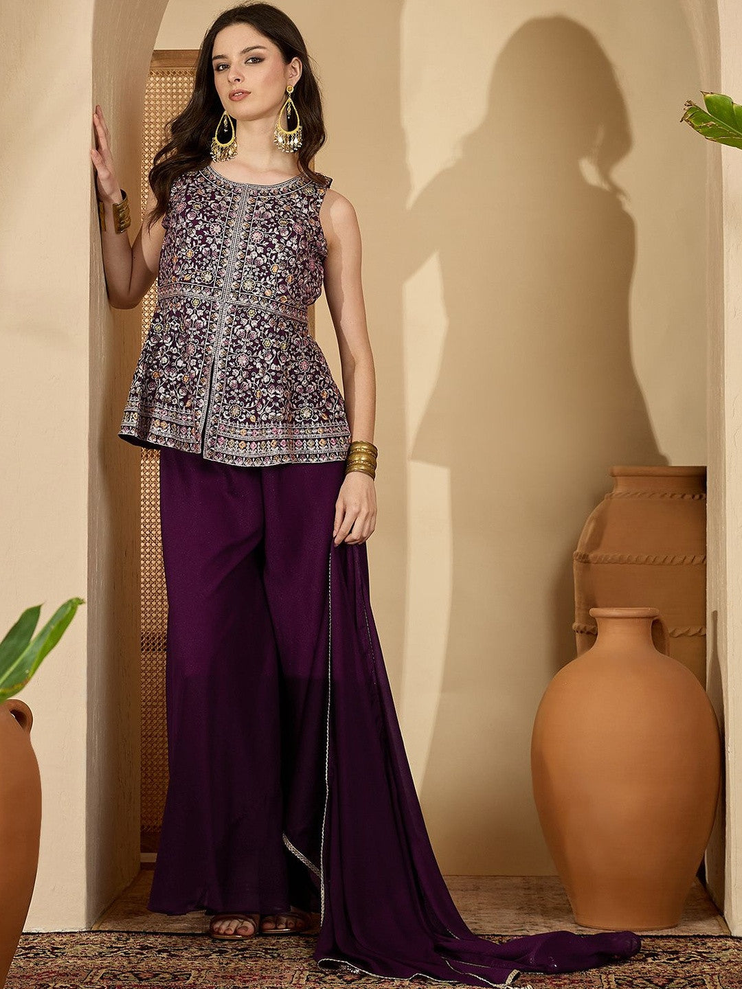 Women Purple Kurta Sets