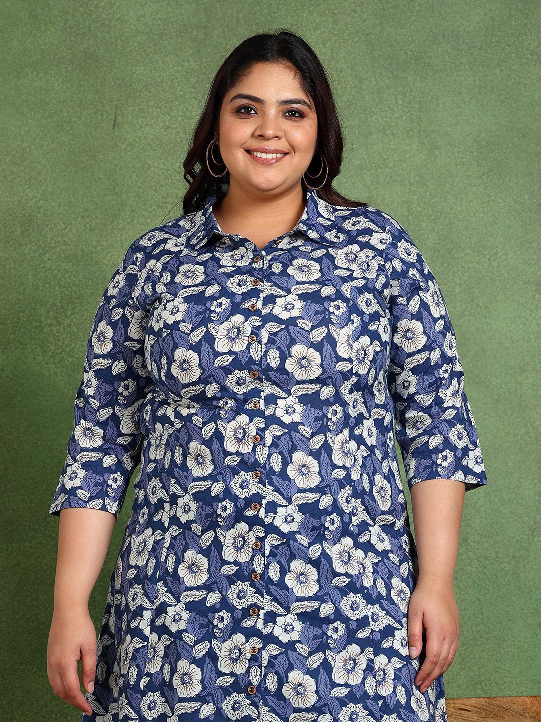 Dhiyona KL Women Floral Printed Regular Pure Cotton Kurta with Palazzos & With Dupatta