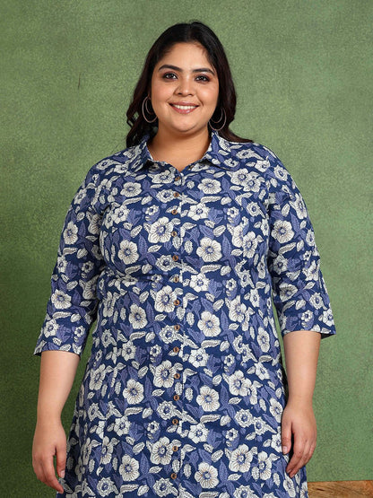 Dhiyona KL Women Floral Printed Regular Pure Cotton Kurta with Palazzos & With Dupatta